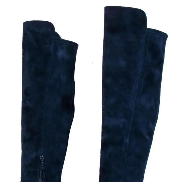Stuart Weitzman “ALLJACK” Over the Knee Navy Suede Boot, Size 7.5 - Picture 3 of 9